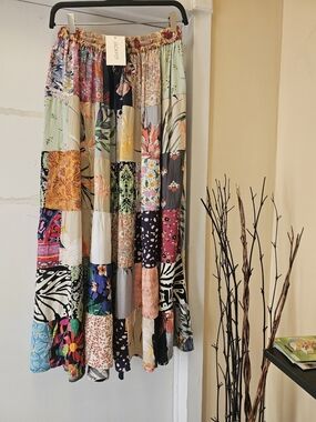Jackpot Patchwork Maxi Skirt